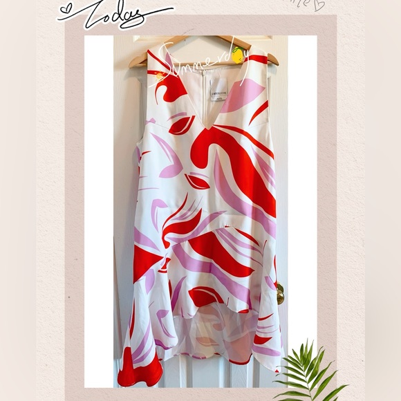 C/MEO Collective Floral sleeveless asymmetrical dress - Picture 3 of 10